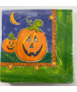 Vintage Party Creations 20 Halloween Jack O Lantern Rimpf 2 Ply Napkins NEW - $12.86