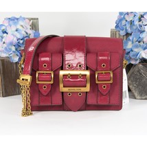 Michael Kors Berry Glazed Leather Hayden Medium Messenger Bag NWT - £186.72 GBP