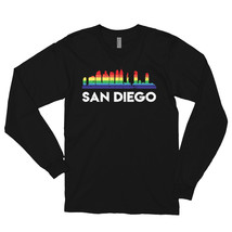 LGBT Flag Rainbow Shirt LGBT San Diego City Pride Long sleeve t-shirt - £23.97 GBP