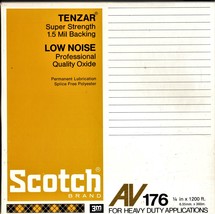 Reel to Reel Tape Vintage Scotch 3M AV 176 Tenzar Low Noise Tape - £6.22 GBP