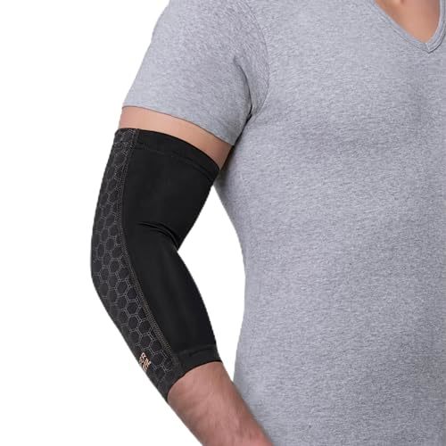 Copper Fit unisex adult Elbow Compression Sleeve Hosiery, Black, Large US - $13.74