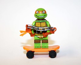 PAPBRIKS Michelangelo V2 TMNT Mutant Mayhem Movie Custom Minifigure! - £5.75 GBP