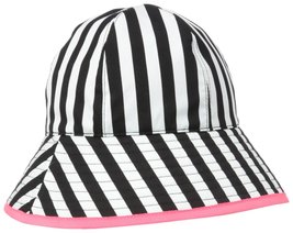San Diego Hat Company Women&#39;s Reversible Striped Neon Bucket, Black Whit... - $26.95