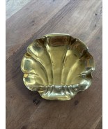 Vintage Solid Brass Shell/Clam Trinket/Ash Tray Dish 6.25” L 6.5” W 1” T - $262.10 MXN