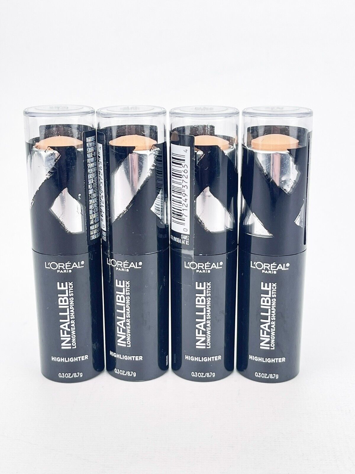 LOreal Infallible Longwear Highlighter Shaping Stick 42 Gold Is Cold Lot Of 4 - $22.20