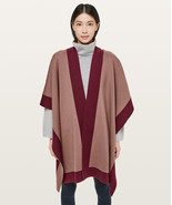 LULULEMON Bundle Up Wrap Shawl Scarf Poncho Merino Wool Blend Knit Cozy ... - $123.33 CAD