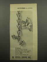 1955 Georg Jensen Jewelry Ad - Stardust - $18.49