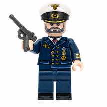 WWII German Navy Officer Custom 1pc Minifigure - $3.99
