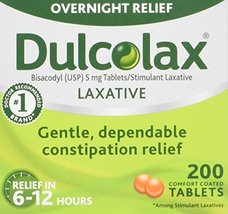 Dulcolax Stimulant Tablets 1 Pack (200 Count) - £23.88 GBP