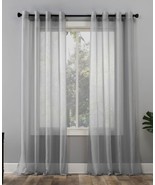 No. 918 Sheer Voile Grommet Top Curtain Panel Size 59 X 84 Color Silver - £23.53 GBP