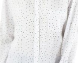 JACHS Girlfriend NY ~ White w/Polka Dot Print ~ Button Up Blouse ~ Size ... - $18.70