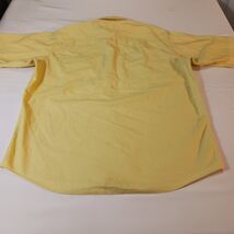 Bob Timberlake Build To Last Men's Yellow Cotton Short Sleeve Pockets Size Large image 2