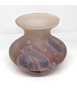 Jewish Ilanit Olamtov Vintage Israeli Purples Hand Painted 3&quot; Tall Glass... - $33.83 CAD