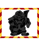 Window Decal - Blacklite Fire Monster Reflective Decal - $4.95+