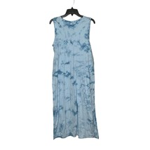 Old Navy Tie Dye Blue Tank Maxi Dress Sleeveless Crewneck 100%Cotton Women Small - $19.79