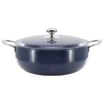 Oster Cartagena 7.4 Quart Nonstick Aluminum Caldero with Lid in Dark Blue - $995.30 MXN