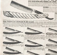 1900 Razors Barber Tools Shaving Advertisement Victorian Sears Roebuck 5... - €17,25 EUR