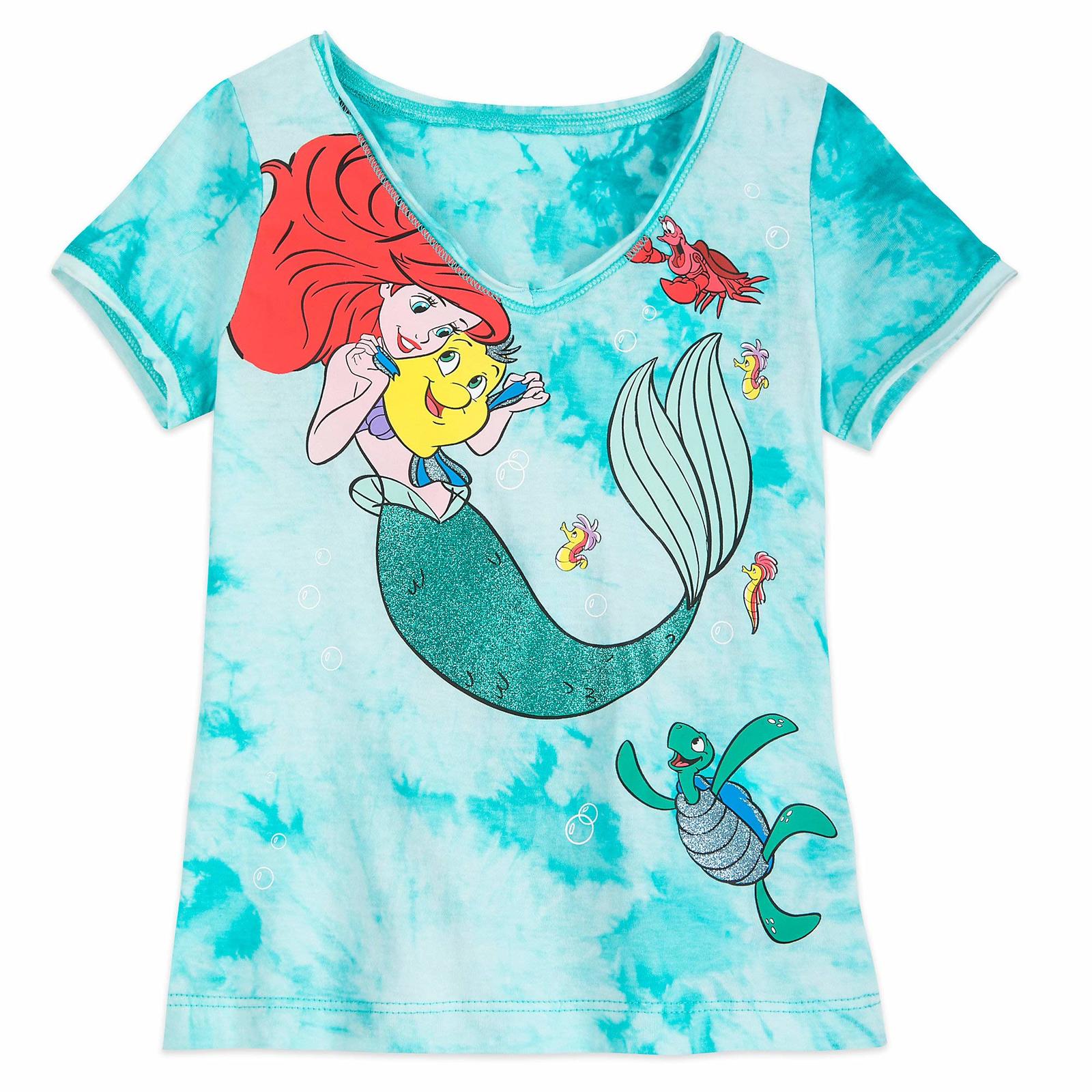Disney Ariel Tie-Dye T-Shirt for Girls Size M (7/8) Multi - $19.79
