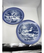 Currier &amp; Ives Homestead in Winter and Home in the Wilderness Plates - $380.13 MXN