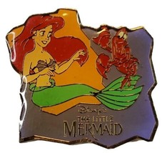 1980's Disney Little Mermaid Ariel & Sebastian Purple/Orange Cast Member Pin - $17.70