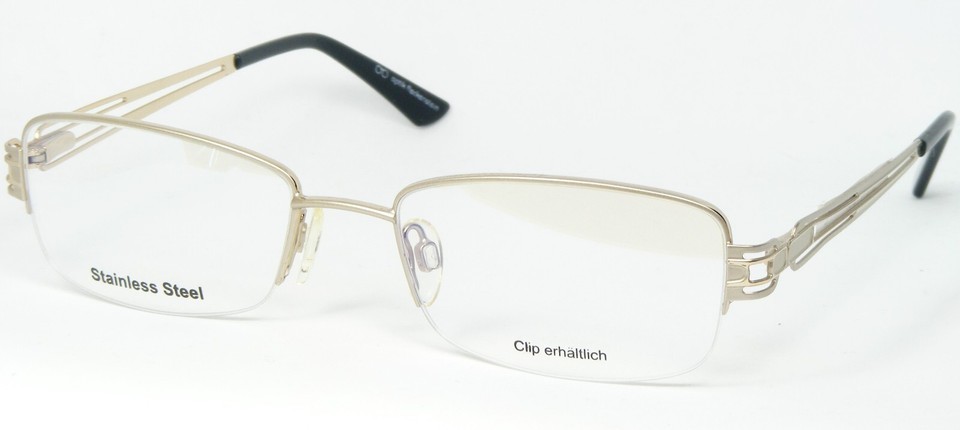 Vintage Optik Fleckenstein 1576 2 GOLD UNIQUE RARE EYEGLASSES FRAME 52-1... - $69.30