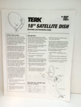 Terk 18&quot; Satellite Dish Paper &amp; Installation Guide - £7.46 GBP