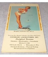 Vintage Gil Elvgren Girl Pin Up Art Advertising Calendar Memo Pad 1962-63 - $11.95