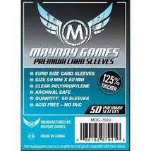 Mayday Games Inc Sleeves: Premium Euro Card Sleeves 59mm x 92mm (50) - £5.97 GBP