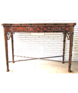 Theodore Alexander Mahogany Edwardian Bamboo Console Table Indochine 530... - $73,962.41 MXN