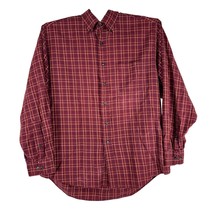 Brooks Brothers Men&#39;s Red Tattersall Check Dress Shirt Size L - £13.34 GBP