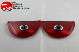 1957 Chevy Belair Tri Five Blue Dot Tail Light Lamp Lenses Left Right Hand Set - £24.09 GBP