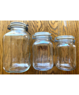 Ermetico 4 L. Fida 2 L. per Alimenti 1 1/2 L. Square Wire Bail Jars Italy - $64.99