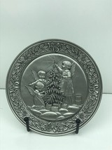 Vintage Hudson Fine Pewter 1980 Christmas scene sculptured by Albert C. ... - £8.92 GBP