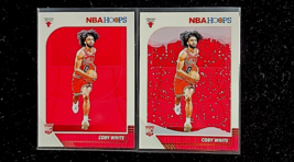 2 Card Lot Coby White Rookie 2019 Panini NBA Hoops Base &amp; Winter #204 Bulls RC - £2.70 GBP