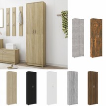 Modern Wooden Tall Narrow 2 Door Hallway Wardrobe Closet With 4 Storage Shelves - £109.99 GBP+