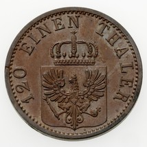 1871C Allemand États Prusse 3 Pfennig Pièce de Monnaie En Bu, Km 482 - $71.14 CAD