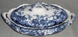 1880s Flow Blue Keeling &amp; Co Chatsworth - Late Mayer Pattern Covered Vegetable - £140.35 GBP