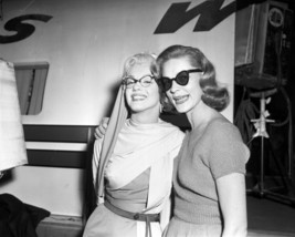 Lauren Bacall Marilyn Monroe smiling wearing sunglasses on set 24x36 inch Poster - £23.53 GBP