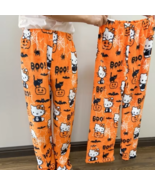 Sanrio Hello Kitty Pajamas Pants Halloween Flannel Home Pants Autumn Tro... - $475.18 MXN