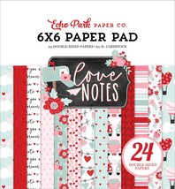 Echo Park Double-Sided Paper Pad 6&quot;X6&quot; 24/Pkg-Love Notes - £13.06 GBP