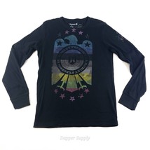 Hurley Small Black Thermal Long Sleeve Shirt Eagle Stars Graphic Regular... - $19.70