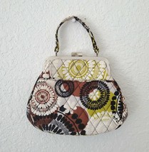 Mini Hipster Handbag Wristlet Purse Pouch Vera Bradley Cocoa Moss Excellent - £14.23 GBP