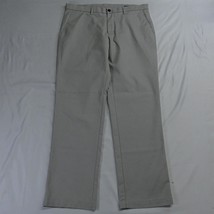 Haggar 36 x 32 Khaki Flat Front Straight Mens Chino Pants - £12.05 GBP