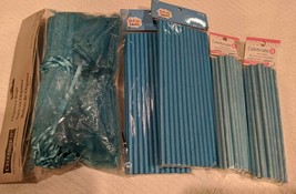 Treat Sticks Straws Organza Bags Blue 50 Ct - £10.95 GBP