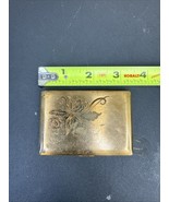Vintage Majestic Compact Mirror Case Gold Floral Etched USA Empty Makeup... - $570.99 MXN