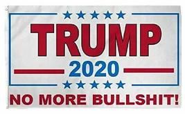 3X5 Trump 2020 No More Bullshit White Flag 3&#39;x5&#39; plus free Trump Hat - £7.14 GBP