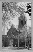 First Lutheran Church Mansfield Ohio 1938 postcard - $6.93