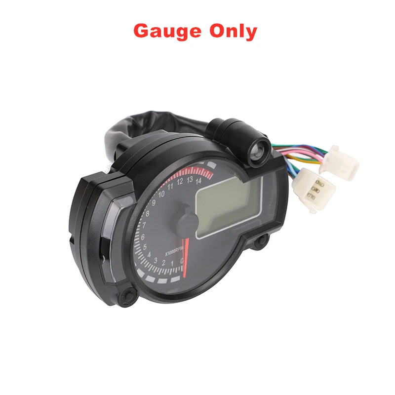 Universal Motorcycle Speedometer Tachometer Odometer N Gear 7 Backlights 19000 R - £202.29 GBP