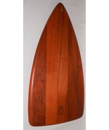 Mid Century TEAK WOOD - DIGSMED Surfboard Shape Cutting Board MADE IN DE... - $227.69