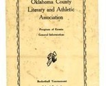 Annual Meet Oklahoma Literary &amp; Athletic Association Program of Events 1930 - $27.79